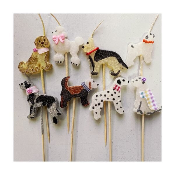 Pack Vela Forma “Set Perritos” x8 unidades - Imagen 2