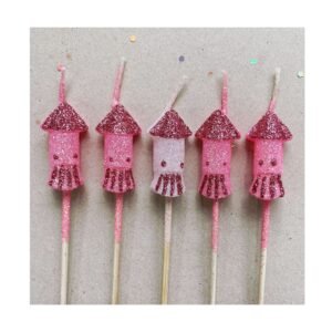 Pack Vela forma "Calamar” x5 unidades