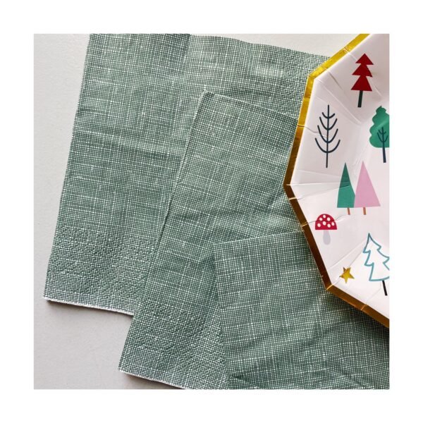 Pack Servilleta "Verde Entramado " x25 unidades