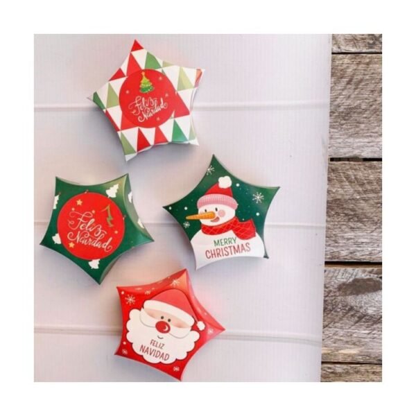 Pack Cajita Estrella Navideña Surtida x4 unidades