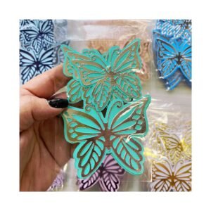 Kit Mariposas 3D "Pastel Doble Capa Espejada" x5 unidades (Hasta agotar Stock)