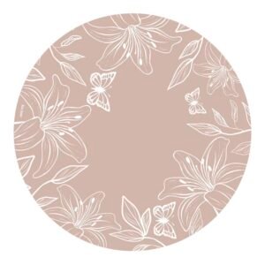 Pack Plato de Sitio "Estampa Mariposas Rosa Viejo" x6 unidades
