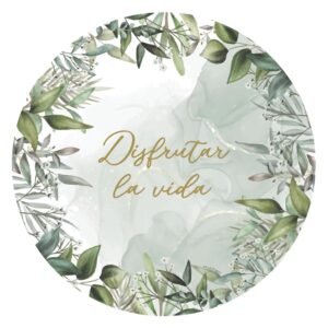 Pack Plato de Sitio "Disfrutar la Vida" x6 unidades