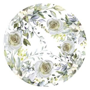Pack Plato de Sitio "Rosas Blancas” x6 unidades