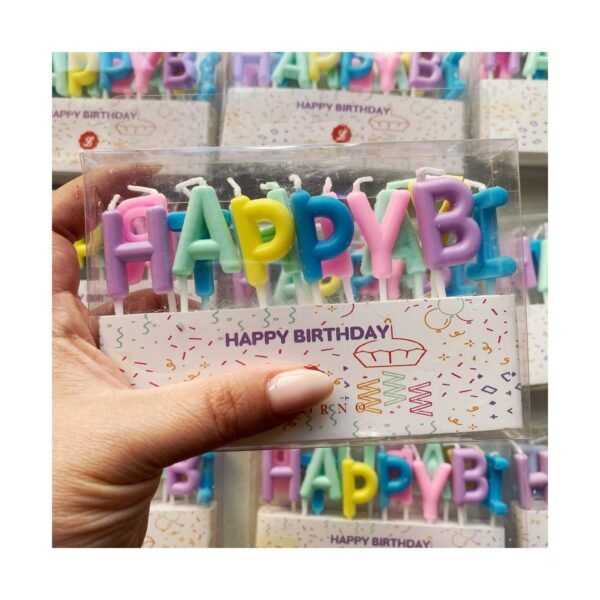 Pack Vela Letras “Happy Birthday” x blister