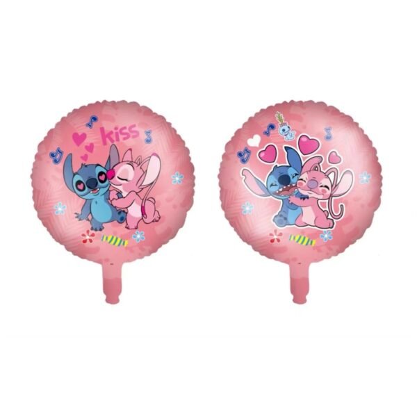 Globo Redondo “Stich con Angela” x unidad - Imagen 2