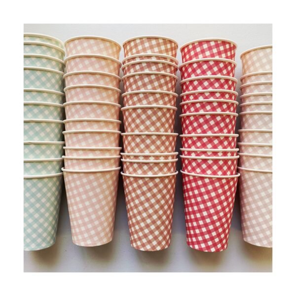 Pack Vasos “Cuadrille Escocés” x10 unidades