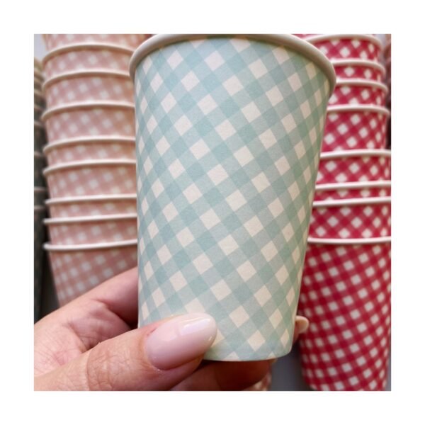 Pack Vasos “Cuadrille Escocés” x10 unidades - Imagen 4