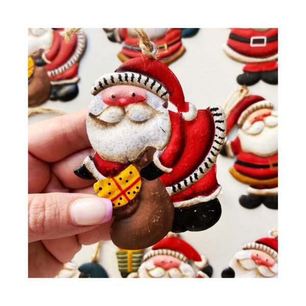 Adornito colgante “Papa Noel metal Grande” x unidad