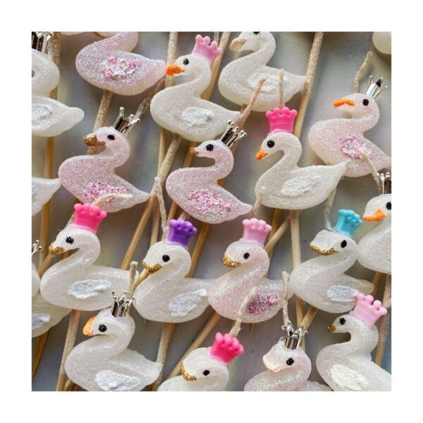 Pack Vela Forma "Cisne" x5 unidades - Imagen 2