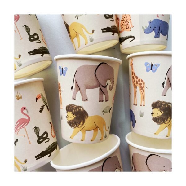 Pack Vaso “Animales de la Selva” x8 unidades