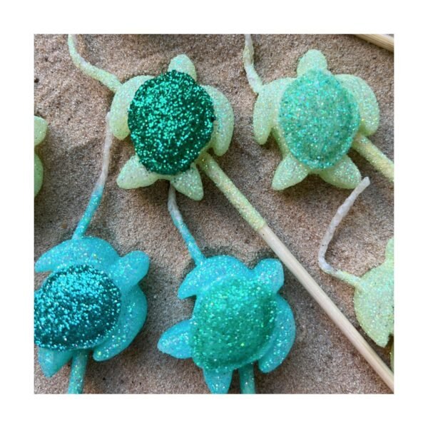Pack vela forma “Tortugas Marinas” x5 unidades - Imagen 2