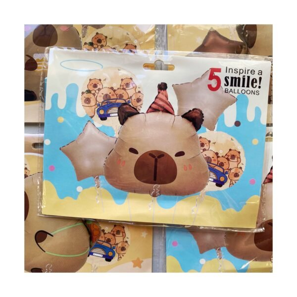 Set 5 Globos “Capibara con Bonete” x unidad