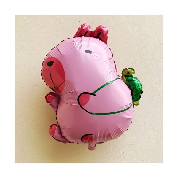 Globo forma “Capibara Rosa con tortuga” x unidad