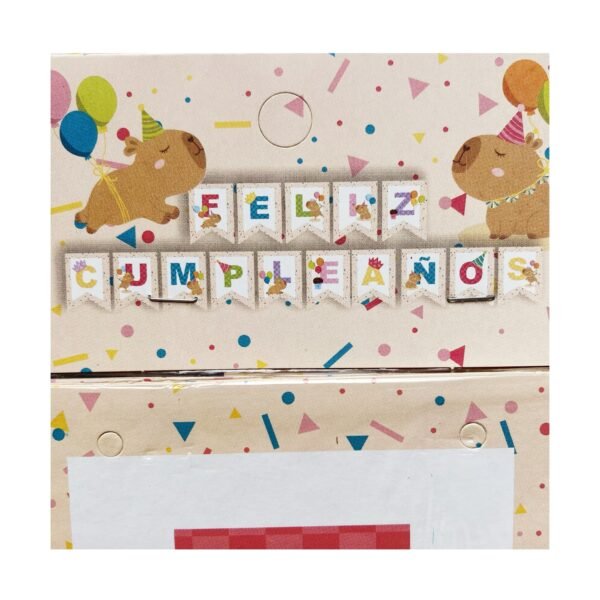 Banderin “Frase Feliz Cumpleaños Capibara” x unidad - Imagen 2
