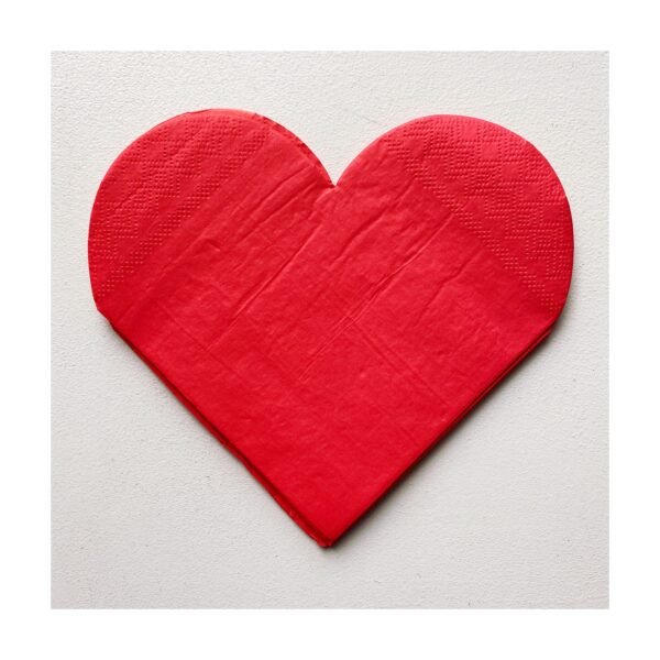 Pack Servilleta Forma "Corazón Rojo" x20 unidades