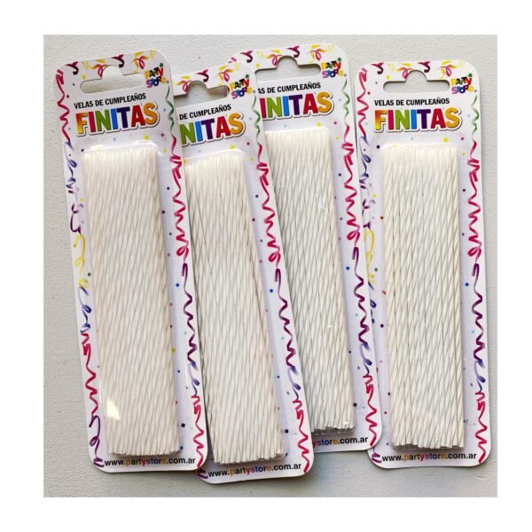 Blíster “Velas Finitas Blancas Torneadas” x 24 unidades