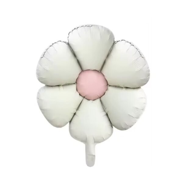 Globo Forma “Flor Beige centro Rosa” x unidad