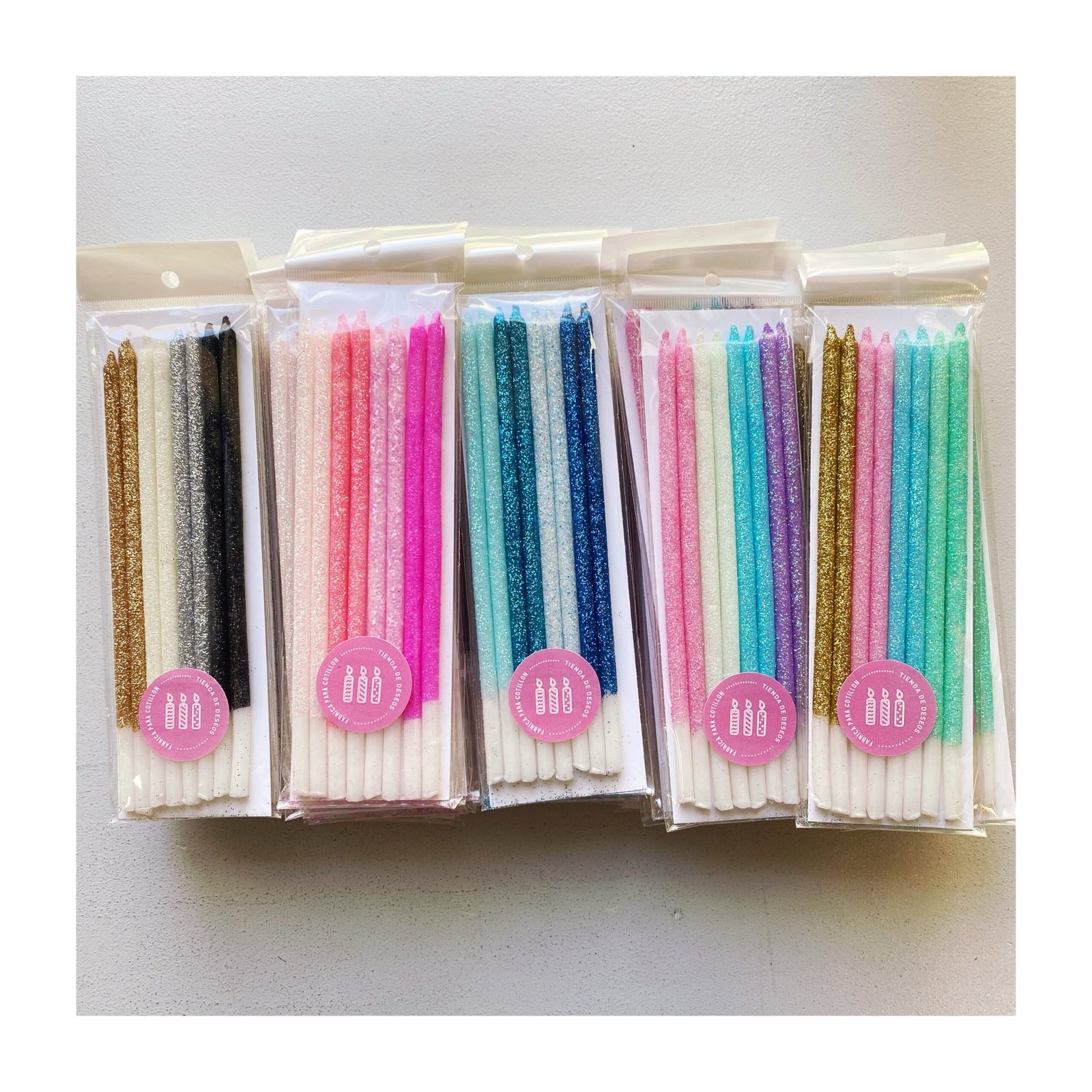 Pack Vela Finita “Total Color Mix” x8 unidades