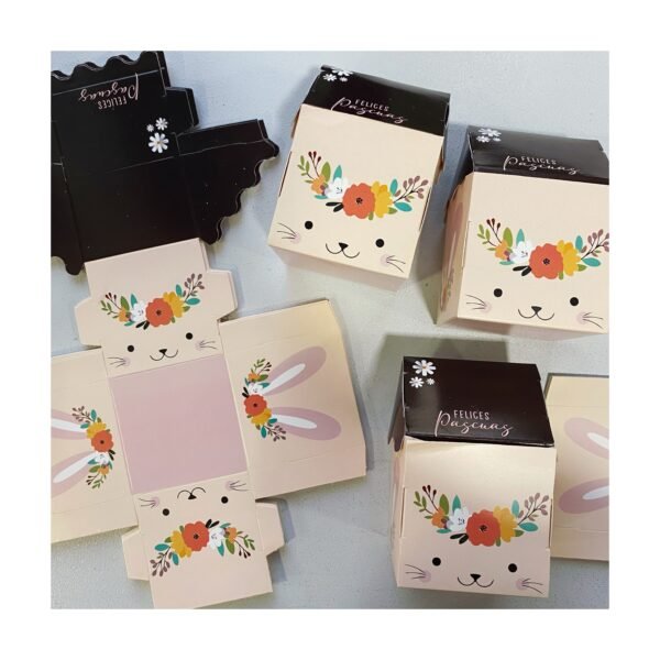 Caja “Felices Pascuas Coneja Flores” x unidad - Imagen 2