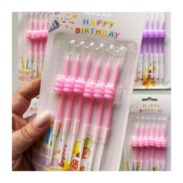 Blister Vela “Rulito Pastel” x6 unidades - Imagen 2