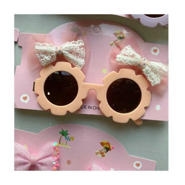 Set “Lentes forma Flores con accesorios para el Pelo”
