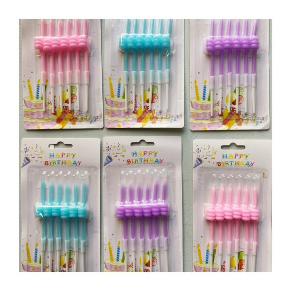 Blister Vela “Rulito Pastel” x6 unidades
