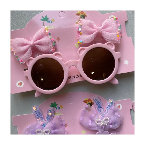 Set “Lentes forma Oso con accesorios para el pelo”