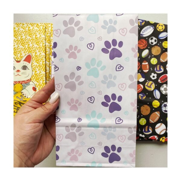 Bolsita de papel Diseño “Huellitas Perrito” x10 unidades