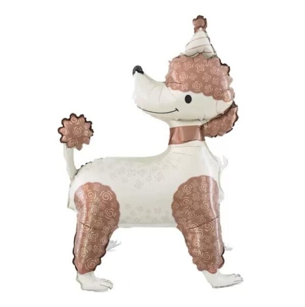 Globo forma “Perrito Caniche Beige” x unidad
