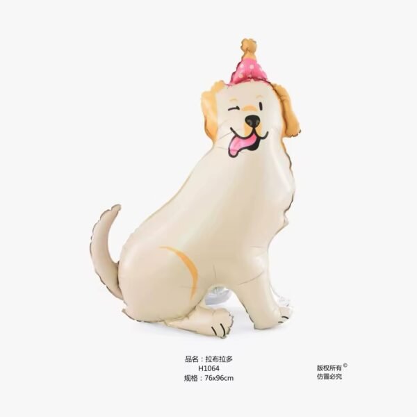 Globo forma “Perrito Golden Retriver” x unidad - Imagen 2