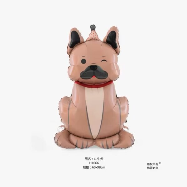 Globo forma “Perrito Buldog” x unidad - Imagen 2