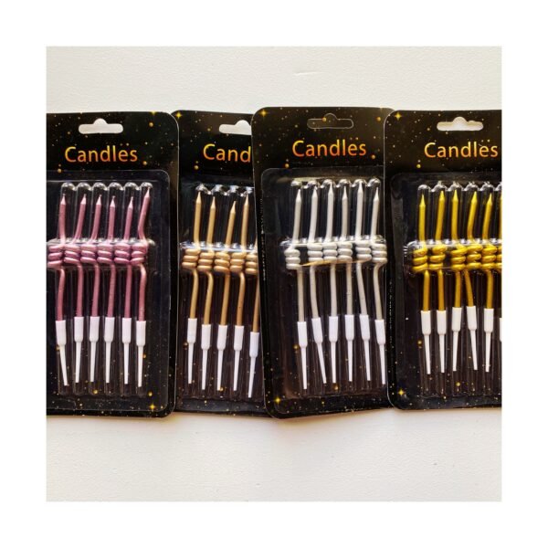 Pack Vela “Rulito Metal” x6 unidades