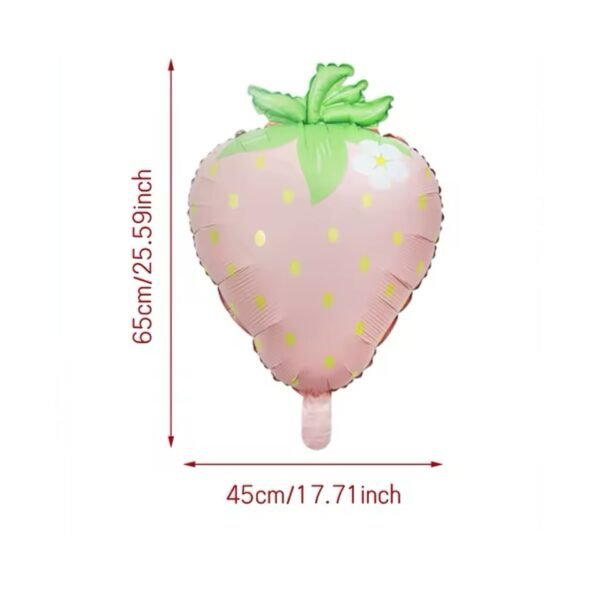 Globo forma “Frutilla Salmón” x unidad - Imagen 3