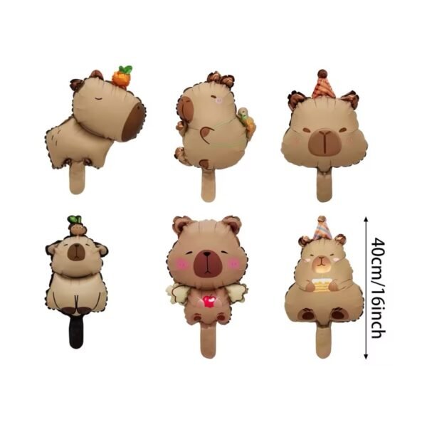 Globo forma “Mini Capibara con tortuga” x unidad - Imagen 2
