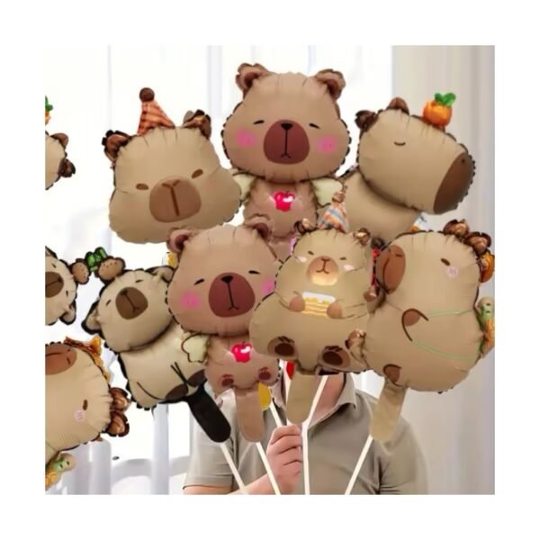 Globo forma “Mini Capibara con tortuga” x unidad - Imagen 3