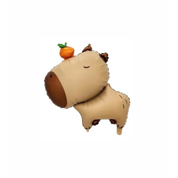 Globo forma “Mini Capibara con Naranja en el hocico ” x unidad