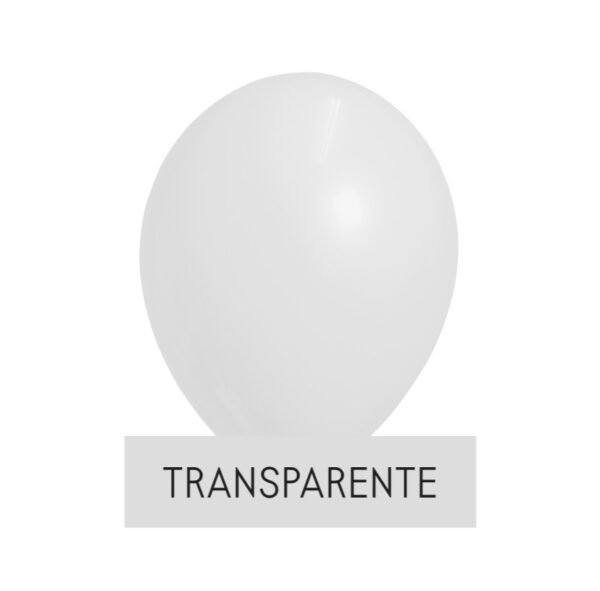 Pack Globo 12” Latex “Trasparente” x25 unidades - Imagen 2