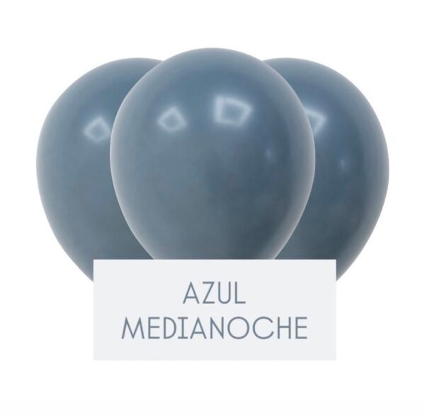 Pack Globo 12” Latex Vintage “Azul Medianoche” x25 unidades