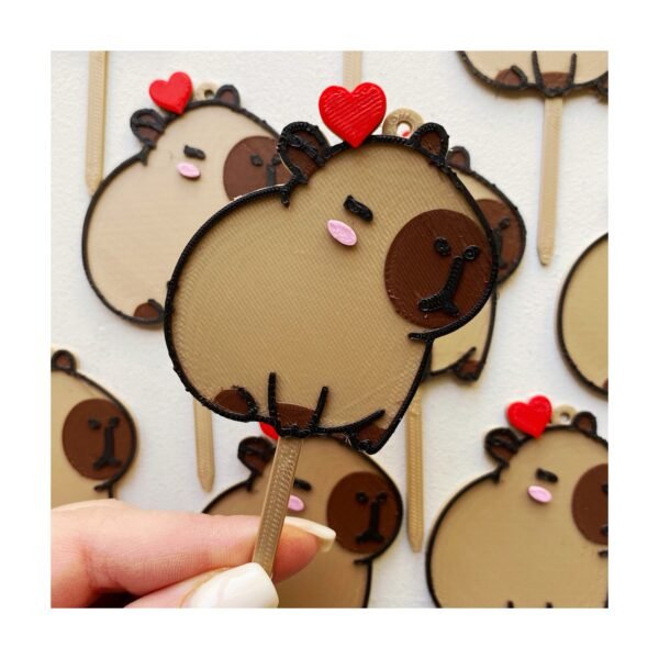 Toper / Llavero "Capibara con Corazón" x unidad