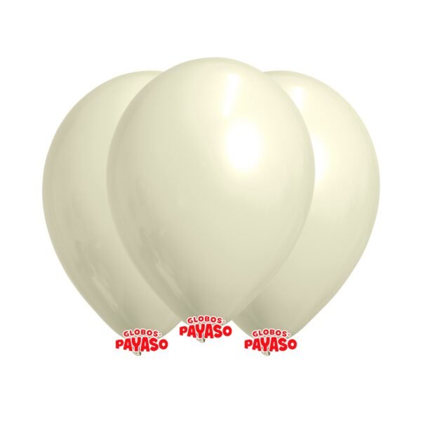 Pack Globo 12” Latex “Vainilla” x25 unidades