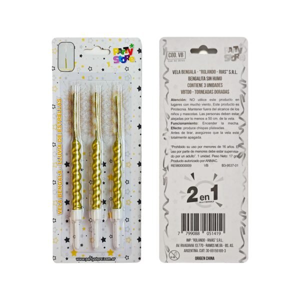 Pack “Vela/Bengala 2 en 1” x3 unidades - Imagen 4