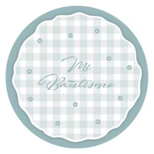 Pack Plato de Sitio "Bautismo Celeste” x6 unidades