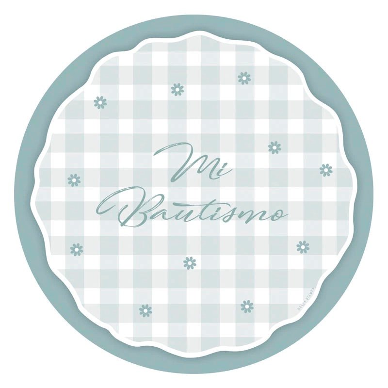 Pack Plato de Sitio "Bautismo Celeste” x6 unidades