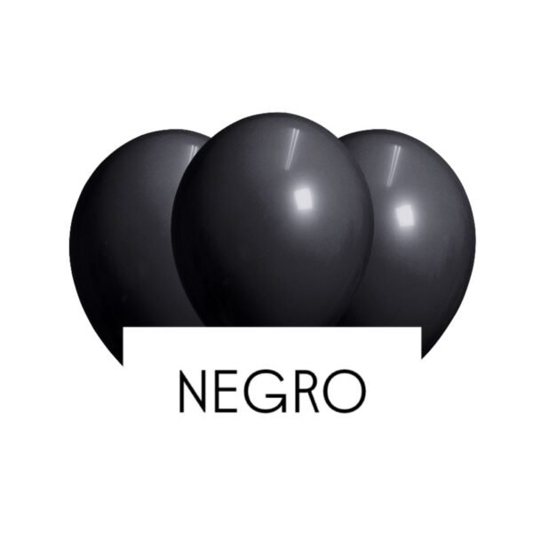 Pack Globo 12” Latex Vintage “Negro” x25 unidades