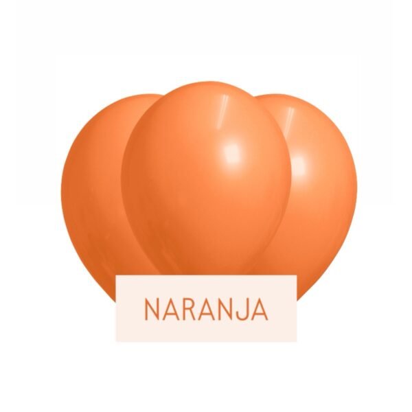 Pack Globo 12” Latex Vintage “Naranja” x25 unidades