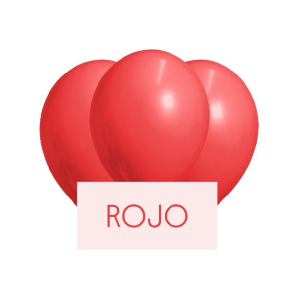 Pack Globo 12” Latex Vintage “Rojo” x25 unidades