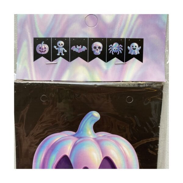 Banderín “Halloween Negro Tornasol” x unidad - Imagen 2