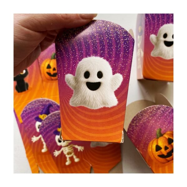 Pack Pochoclera “Halloween Naranja 3D” x8 unidades