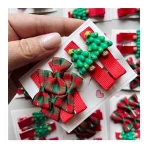 Pack “Hebilla Pinza Moño / Arbolito” x4 unidades